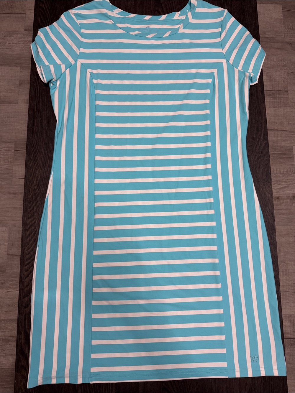 Southern Tide Blue and White Striped Shift Dress